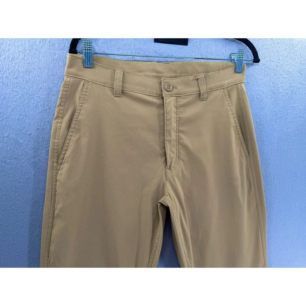 Eddie Bauer Horizon Takeoff Chino Pants Mens 30x30 Tan Performance UPF 50 Hiking